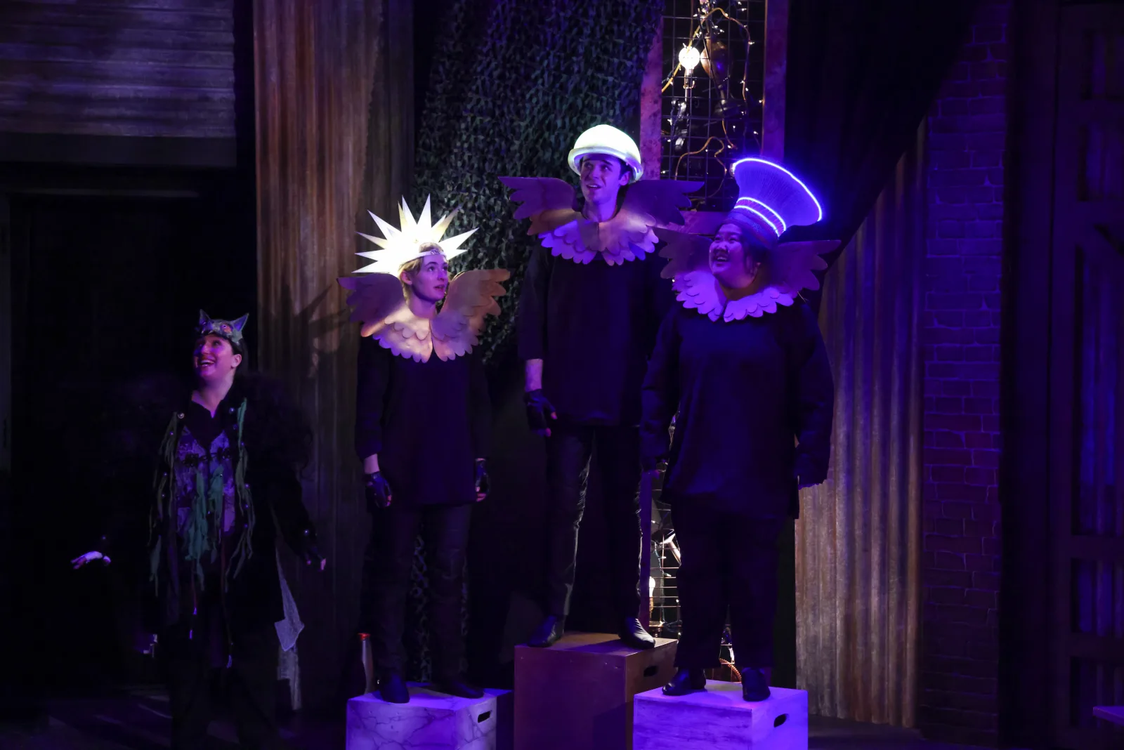The headpieces in action